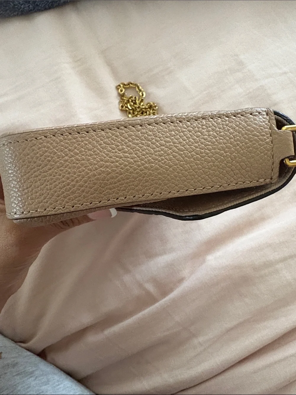 Louis Vuitton Taupe Monogram Envelope Chain Clutch - Picture 5 of 9